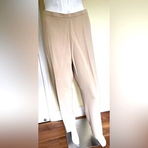Italian Gianfrediani pants natural tan color Viscose & Lana blend US 10 to 12